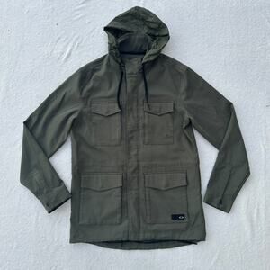 Oakley Collection Utility Field Jacket Hooded Jacket Men's M Green Long Sleeve